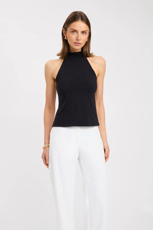 Isalyn - Hochgeschlossenes Neckholder-Top